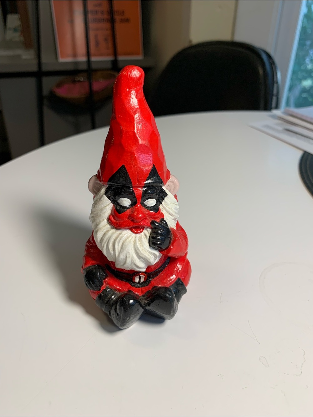Festive Red and Black Holiday Gnome Figurine - Brand Unspecified